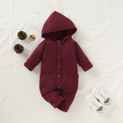 Jumpsuit Hoodie de Color Sólido - Image 5