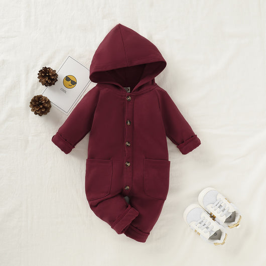 Jumpsuit Hoodie de Color Sólido - Image 5