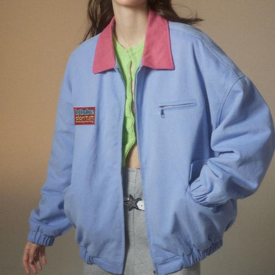 Abrigo Vintage con Cuello Camisero Bordado para Mujer