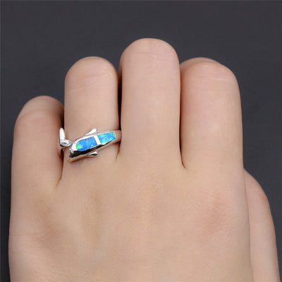 Anillo de Mujer con Delfín de Ópalo - Image 5