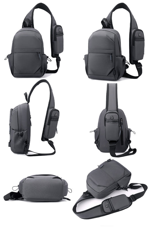 Mochila Pecho Oxford para Hombre - Bolsa Cruzada Funcional - Image 14