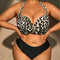 Bikini de Talle Alto con Estampado Animal Print - Talla Grande