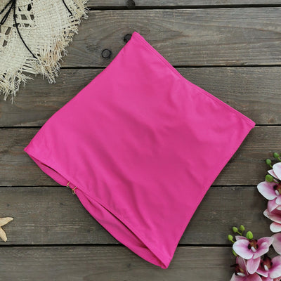 Traje de Baño Enterizo Elegante con Falda y Escote Hueco - Image 48