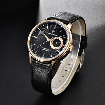 Reloj de Cuarzo para Hombre con Correa de Cuero Impermeable - Image 8