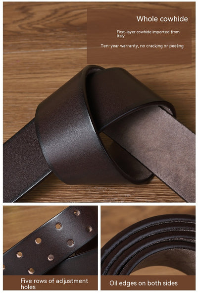 Cinturón Táctico de Cuero Genuino con Hebilla Doble para Hombre - Image 11
