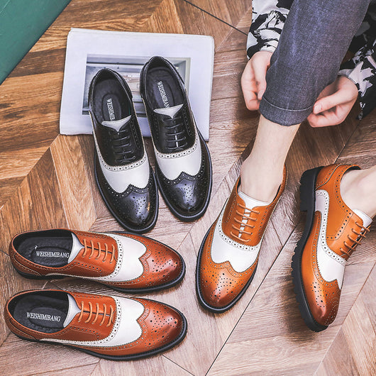 Zapatos de Negocios Casual con Bloques de Color