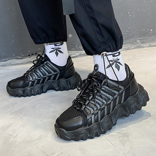 Zapatillas Deportivas Casuales con Suela Elevada Ondulada