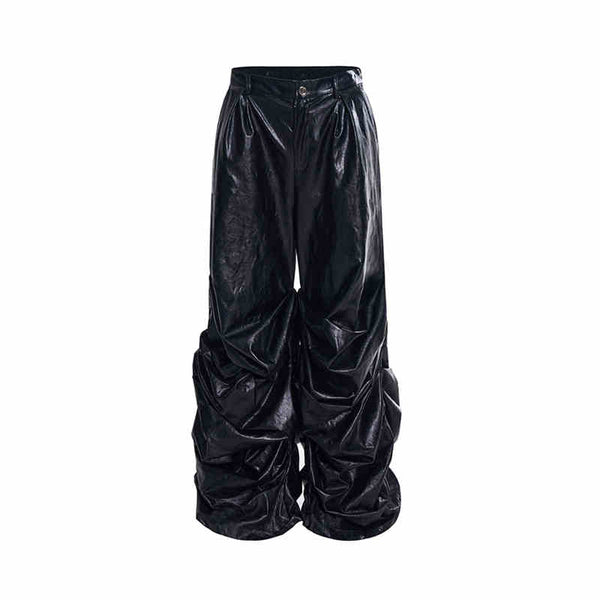 Pantalón Ancho Plisado Casual Acumulado