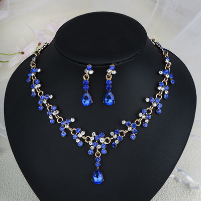 Conjunto de Aretes y Collar con Perlas y Cristales para Mujer - Image 18