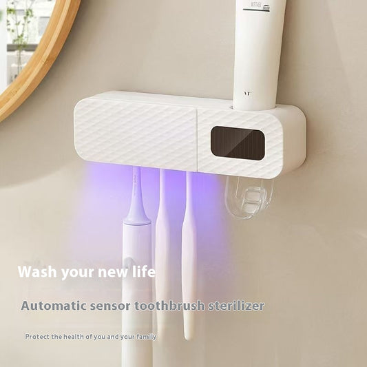 Soporte Inteligente para Cepillos de Dientes con Esterilización UV Automática