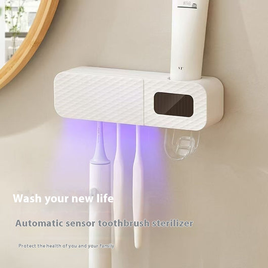 Soporte Inteligente para Cepillos de Dientes con Esterilización UV Automática