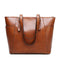 Bolso Tote de Cuero Encerado para Mujer - Gran Capacidad