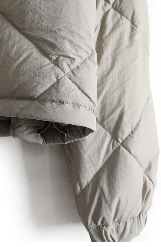Chaqueta Corta de Algodón con Diseño Lattice Gris para Mujer - Image 11