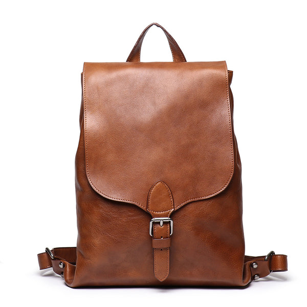 Mochila de Cuero Curtido al Vegetal para Hombre