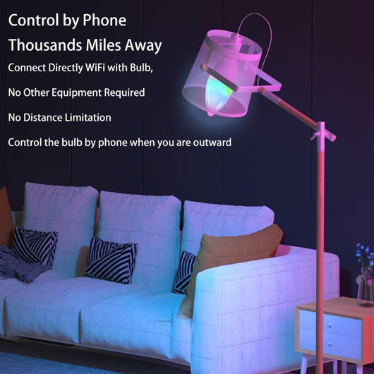 Bombilla LED RGB Inteligente E14 WiFi con Control por Voz para Alexa y Google Home - Image 3