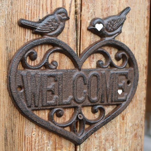 Placa de Bienvenida Retro en Hierro para Puerta y Jardín - Image 10