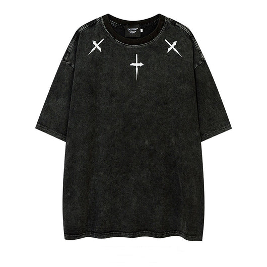 Camiseta Suelta Vintage Lavada - Estilo Casual Desenfadado - Image 13