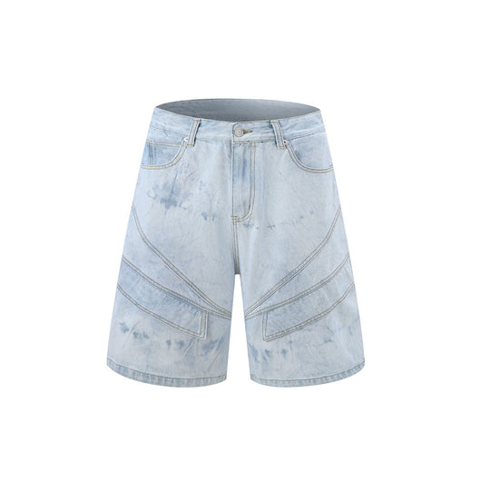 Conjunto de Camisa y Shorts Denim Retro Desgastado para Verano - Image 27