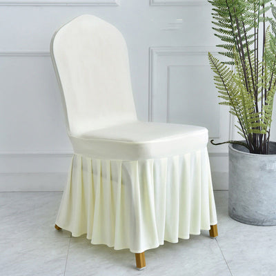 Silla de comedor con falda plisada - Image 13