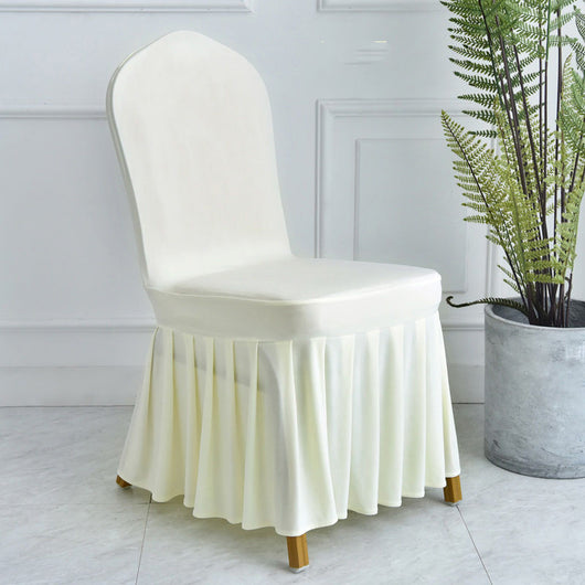 Silla de comedor con falda plisada - Image 13