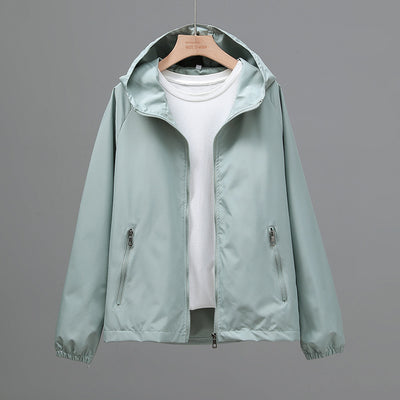 Chaqueta Hoodie Suelta Cropped Talla Grande Mujer - Ligera y Casual - Image 7