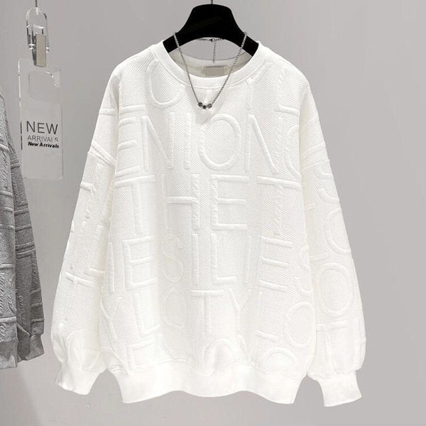 Remera Oversized con Letras 3D - Manga Larga Unisex - Image 9