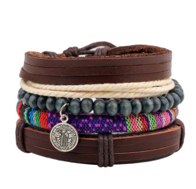 Pulseras de Cuero con Abalorios Artesanales - Image 12