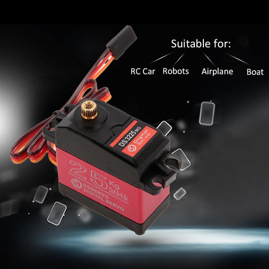 Servomotor Digital DS3225 25kg Engranajes Metálicos Resistente al Agua