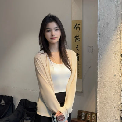Cardigan de Protección Solar en Tencel Lyocell con Seda de Hielo para Mujer - Image 11