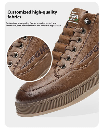 Zapatos de Cuero Casual Transpirables para Hombre - Diseño Versátil - Image 12