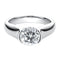 S925 Sterling Plateado Plated 18K Dorado Ring Blanco 10 Dollars