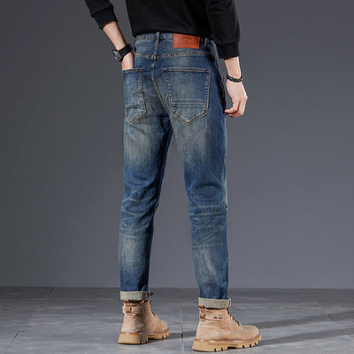Pantalones Pencil Vintage Lavados para Hombre - Estilo Retro Trendy - Image 4