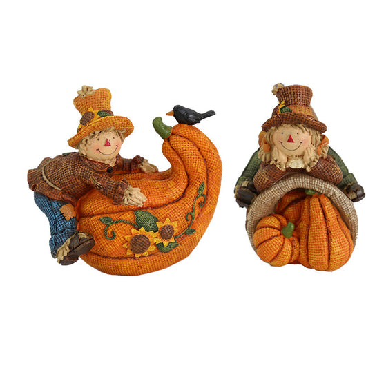 Artesanía de Resina Espantapájaros y Calabaza para Thanksgiving - Image 5