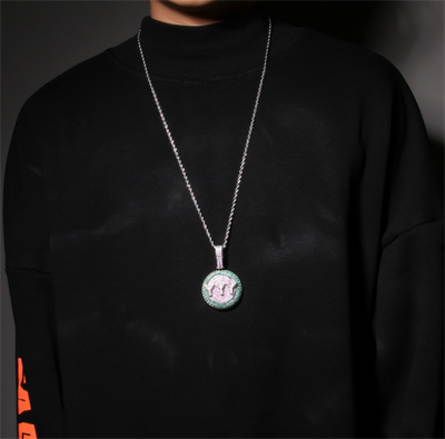 Dije Hip Hop Personalizado Giratorio con Letras y Circonitas Micro Incrustadas - Image 25