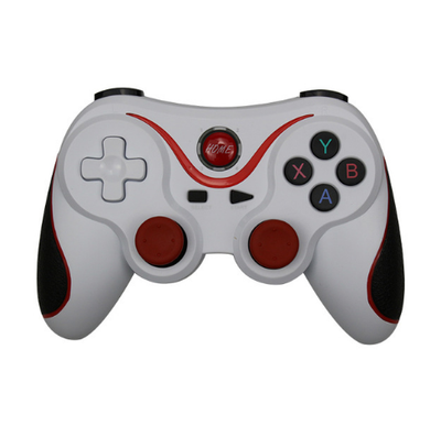 White and red wireless Bluetooth game controller with a black cellphone clip for Android mobile gaming. - Image 17
