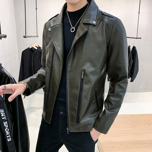 Chaqueta de Cuero de Largo Medio