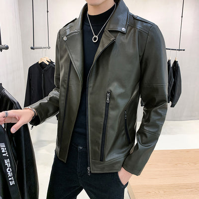 Chaqueta de Cuero de Largo Medio