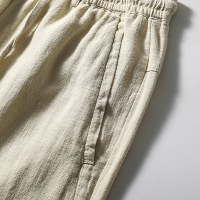 Pantalones Capri de Lino y Algodón Transpirables - Estilo Casual - Image 37