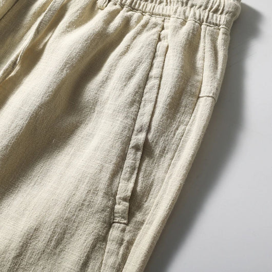 Pantalones Capri de Lino y Algodón Transpirables - Estilo Casual - Image 37