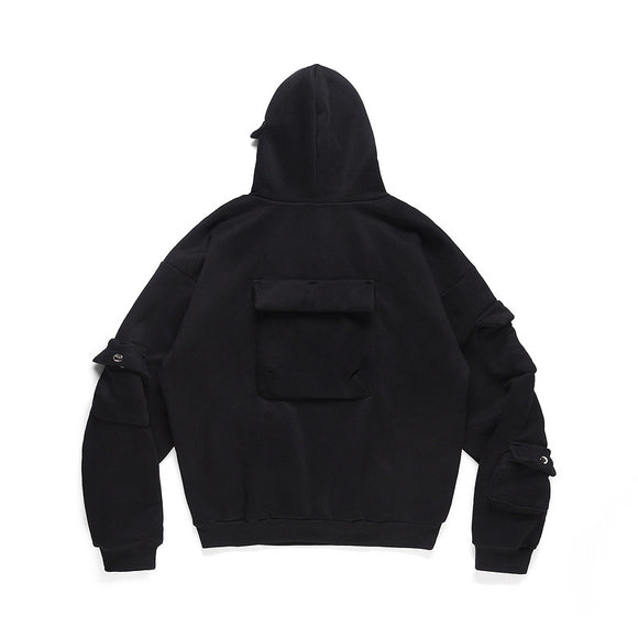 Sudadera Funcional con Capucha y Múltiples Bolsillos para Hombre