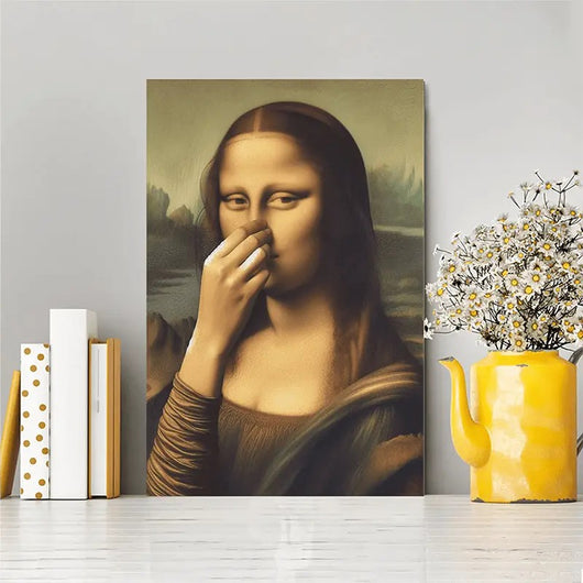 Póster de Arte Mona Lisa Contemporáneo con Gesto Humorístico - Image 5