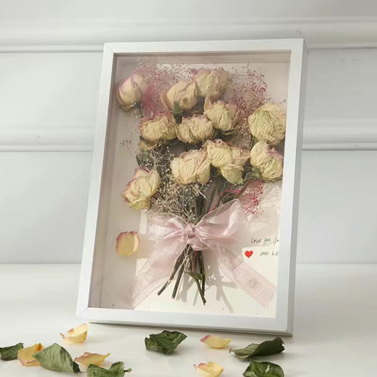Marco Decorativo con Flores Secas Preservadas - Diseño 3D Artesanal - Image 4