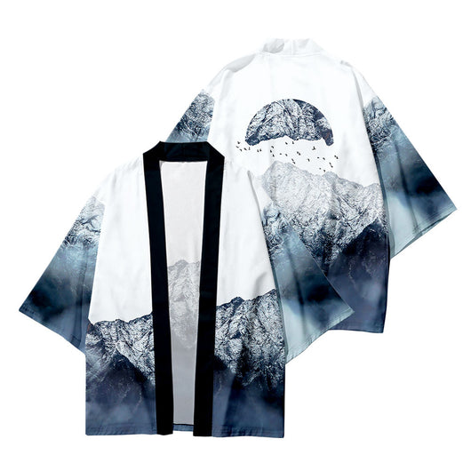 Camisa Haori Kimono con Estampado de Costura - Manga Tres Cuartos - Image 7