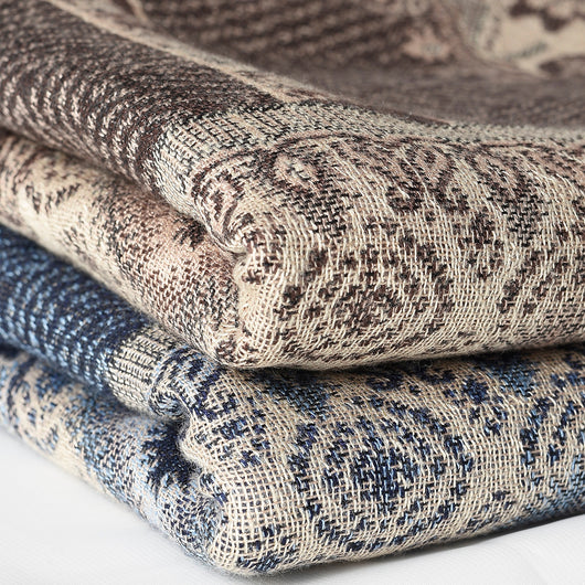 Bufanda Étnica de Algodón Jacquard para Hombre con Borlas - Cálida y Suave - Image 4