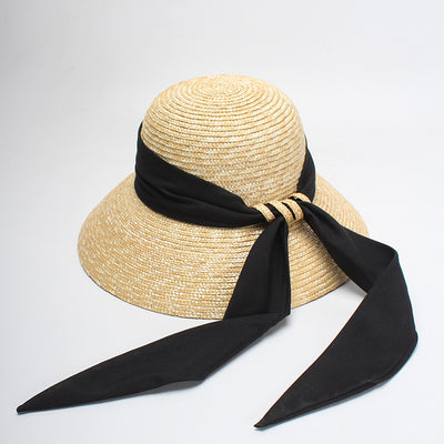 Sombrero de Paja para Mujer con Lazo y Cúpula - Estilo Verano - Image 3