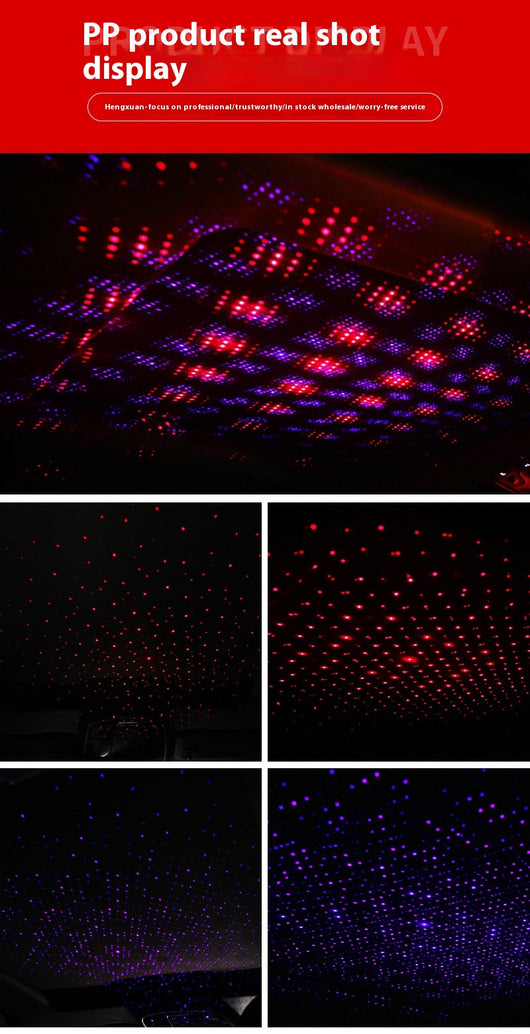 Luz Ambiental para Auto con Proyección de Estrellas USB - Image 8
