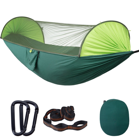 Hamaca de Camping Doble con Mosquitero Automático de Apertura Rápida