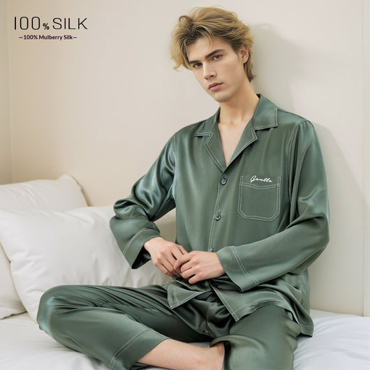 Pijamas de Seda Pesada Mumi para Hombre