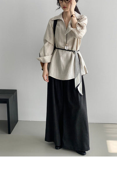 Conjunto de Blusa Casual y Pantalón Ancho con Cintura Elástica - Image 27