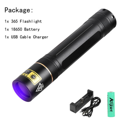 Linterna Detectora UV 365nm - Lámpara de Luz Negra para Inspección Profesional - Image 6